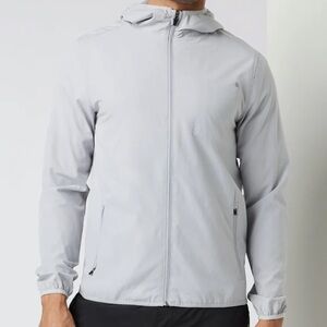 Vuori Outdoor Trainer Shell Jacket Lightweight Full Zip Grey